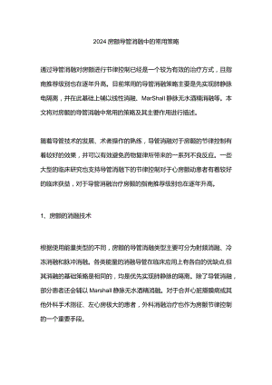 2024房颤导管消融中的常用策略.docx