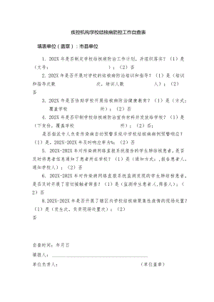 疾控机构学校结核病防控工作自查表.docx