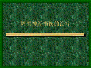周围神经损伤的治疗.ppt