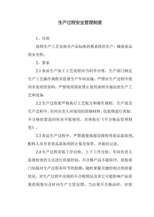 食品公司生产过程安全管理制度.docx