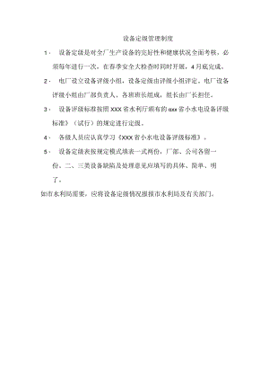 水电站设备定级管理制度.docx