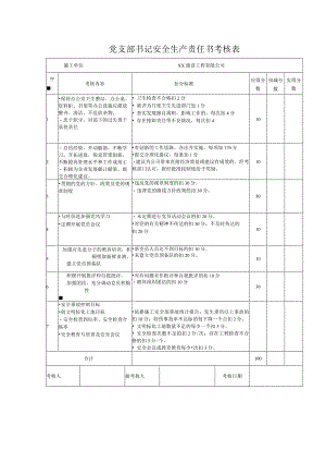 党支部书记安全生产责任书考核表.docx