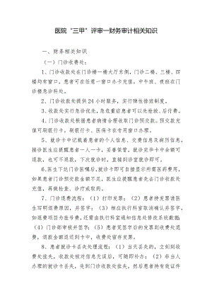 医院“三甲”评审—财务审计相关知识.docx
