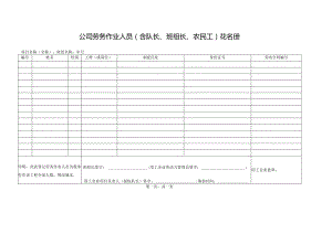 公司劳务作业人员（含队长、班组长、农民工）花名册.docx