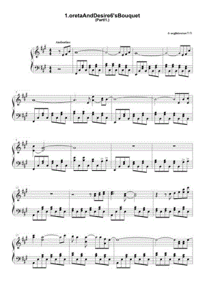 George Winston-Loreta And Desiree s Bouquet 高清钢琴谱五线谱.docx