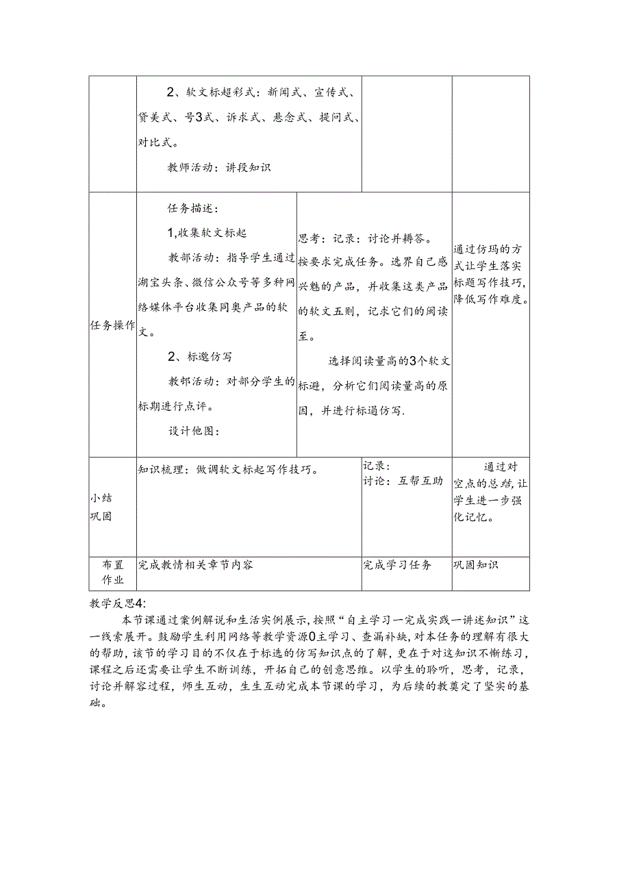 3月4日项目六任务2活动1确定软文标题第4课时+反思4公开课教案教学设计课件资料.docx_第2页