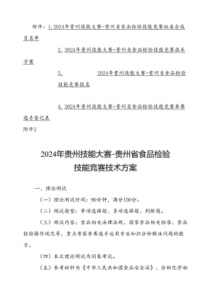 2024年贵州技能大赛-贵州省食品检验技能竞赛技术方案.docx