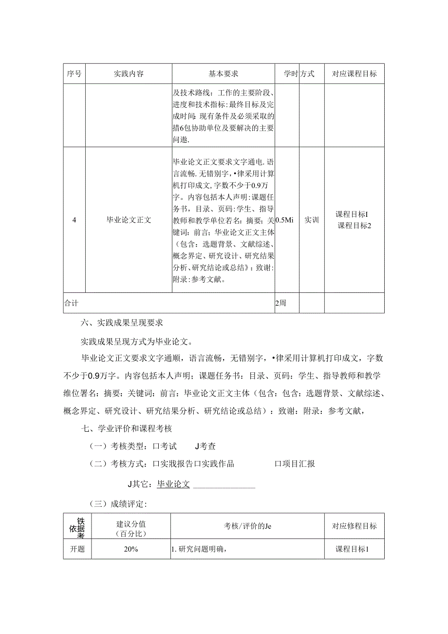 0623S03018-毕业论文（设计）-2024版人才培养方案课程教学大纲 - 学前.docx_第3页