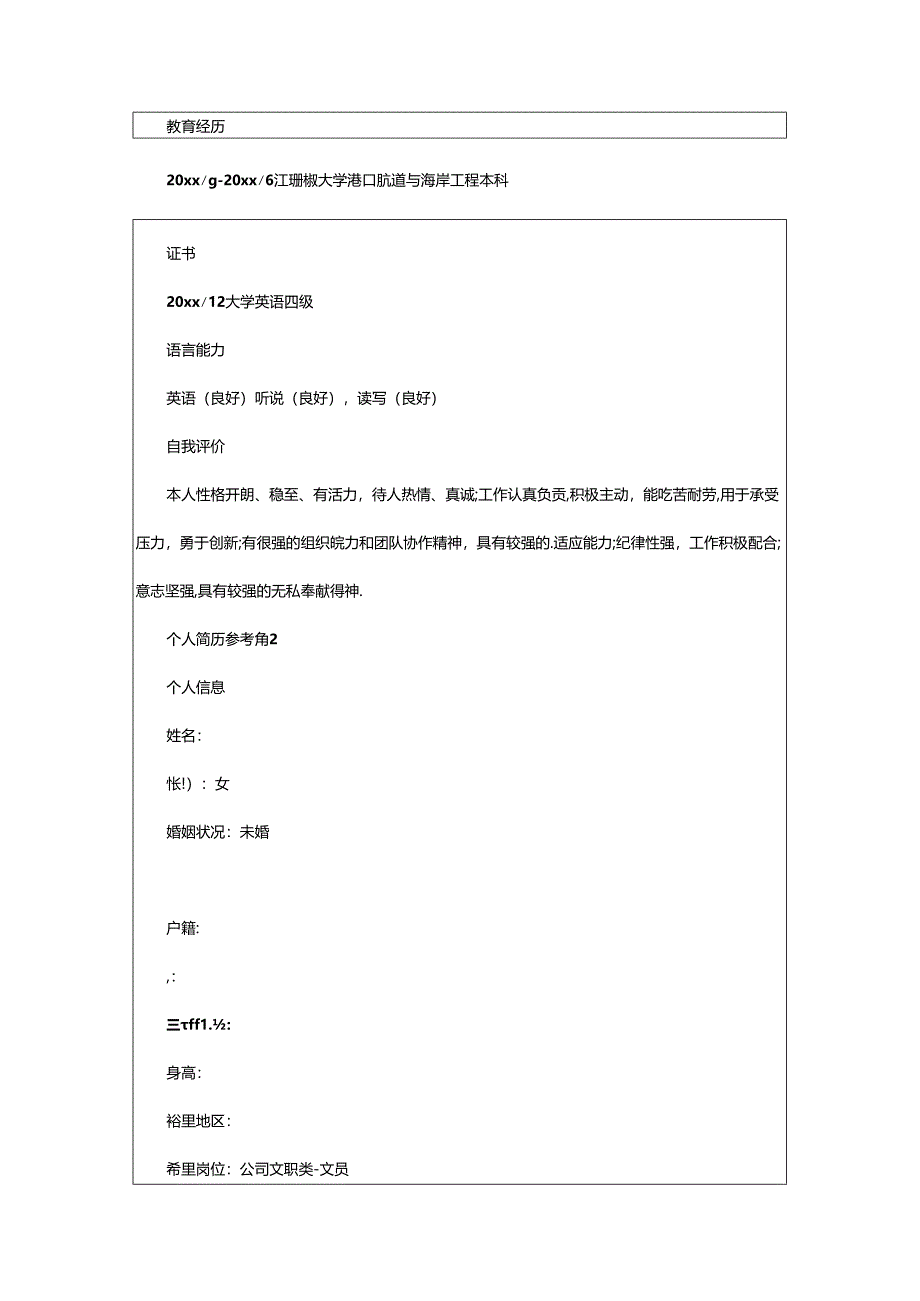 2024年个人简历范文参考模板（通用篇）.docx_第3页