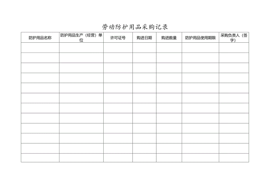 011. 企业劳保用品管理台账.docx_第3页