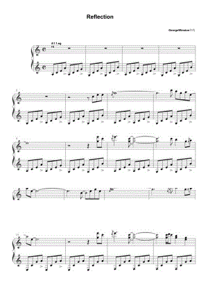 George Winston-Reflection 高清钢琴谱五线谱.docx