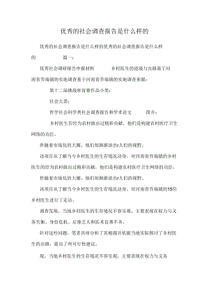 优秀的社会调查报告是什么样的.docx