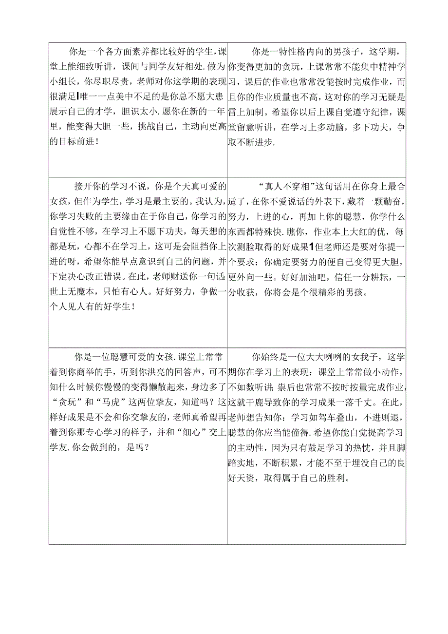 五年级期末评语.docx_第2页