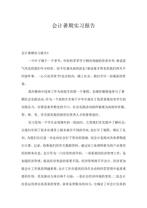 会计暑期实习报告.docx