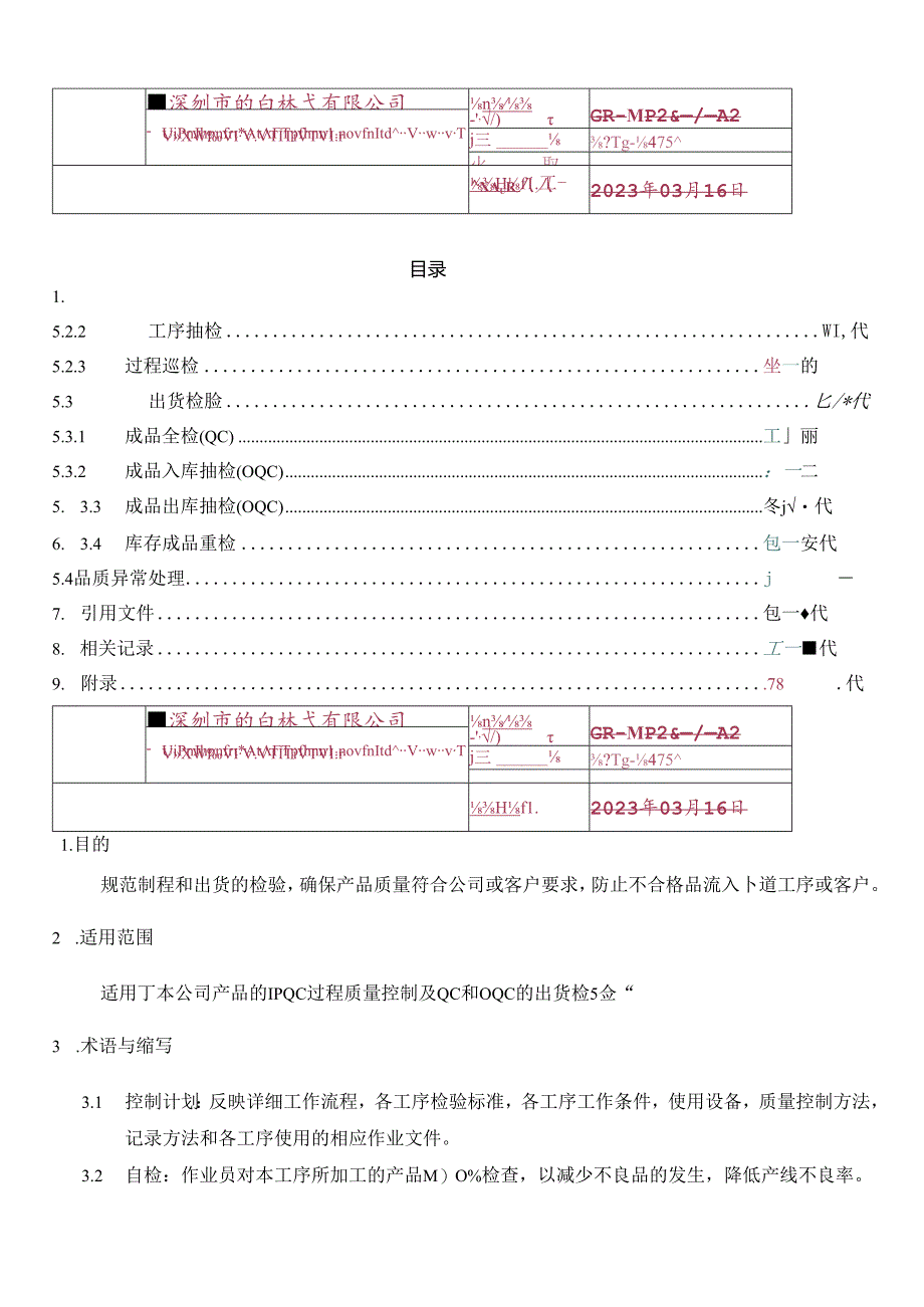 CR-MP28 制程和出货检验管理程序 A.2.docx_第2页