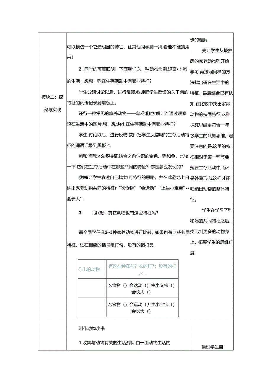 9.更多的家养动物_教学设计 人教鄂教版（2024）科学一年级上册.docx_第2页