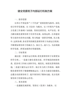 健全党委班子内部运行机制方案.docx