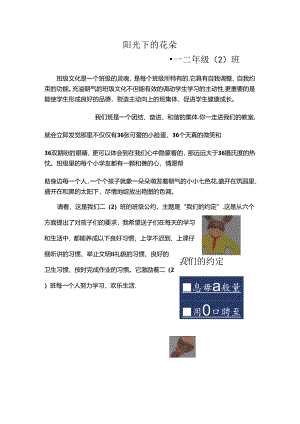 二年级班级文化建设解说词.docx