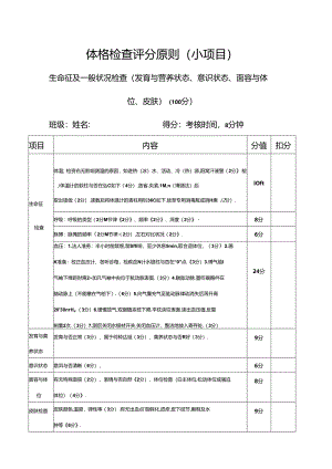 体格检查评分标准.docx