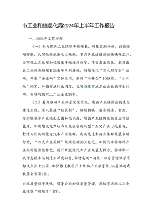 2024年上半年工作报告（工业和信息化局）.docx
