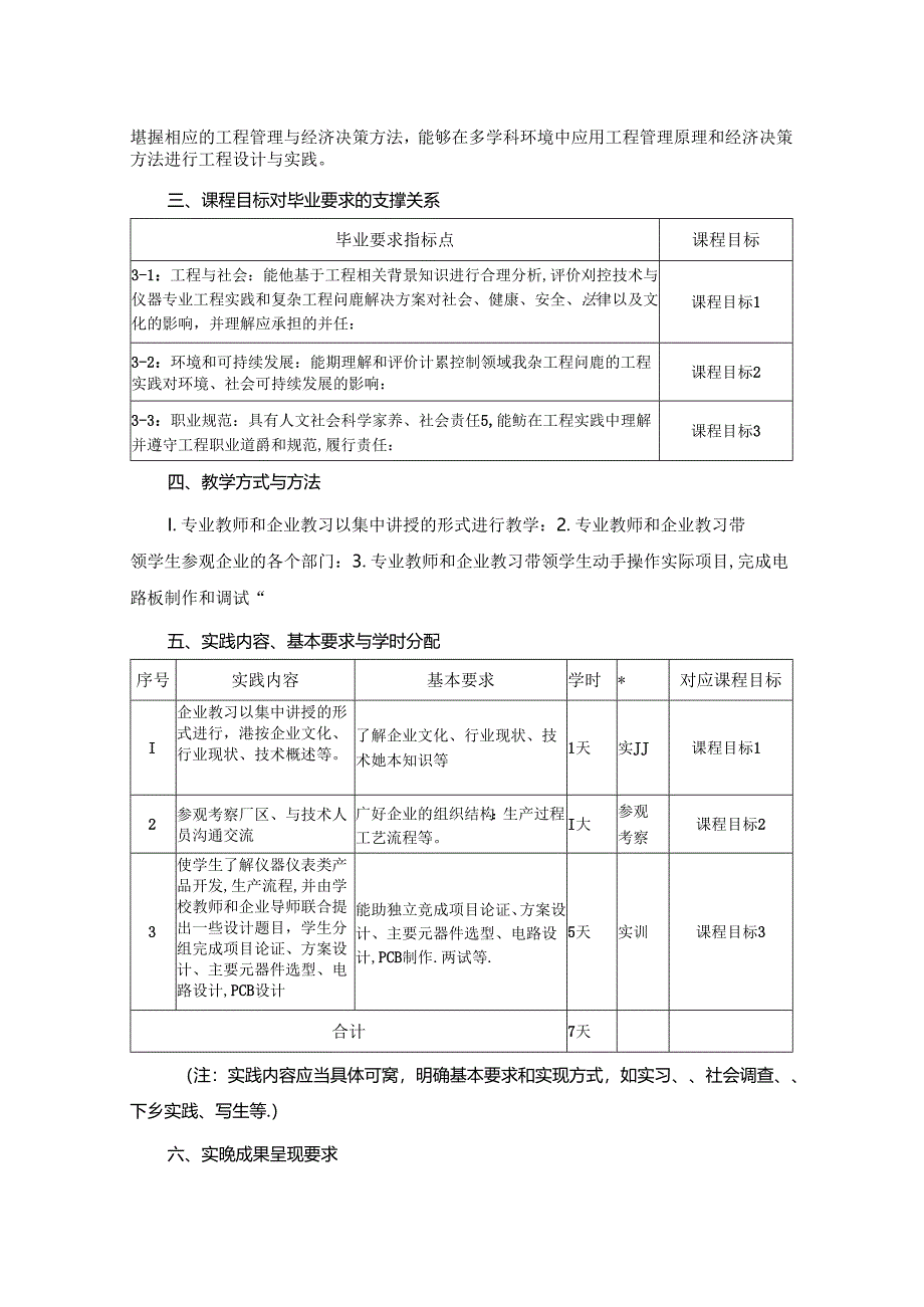 1523S01011-企业认知实习-2023版人才培养方案课程教学大纲.docx_第2页