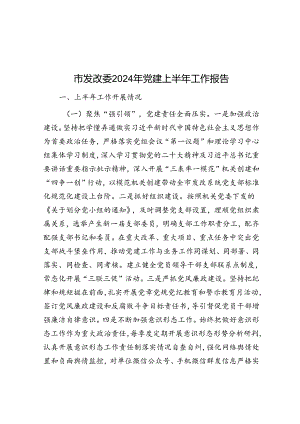 2024年党建上半年工作报告（发改委）.docx