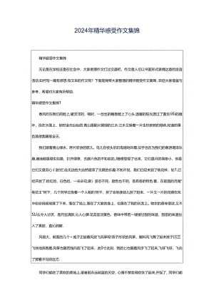 2024年精华感受作文集锦.docx