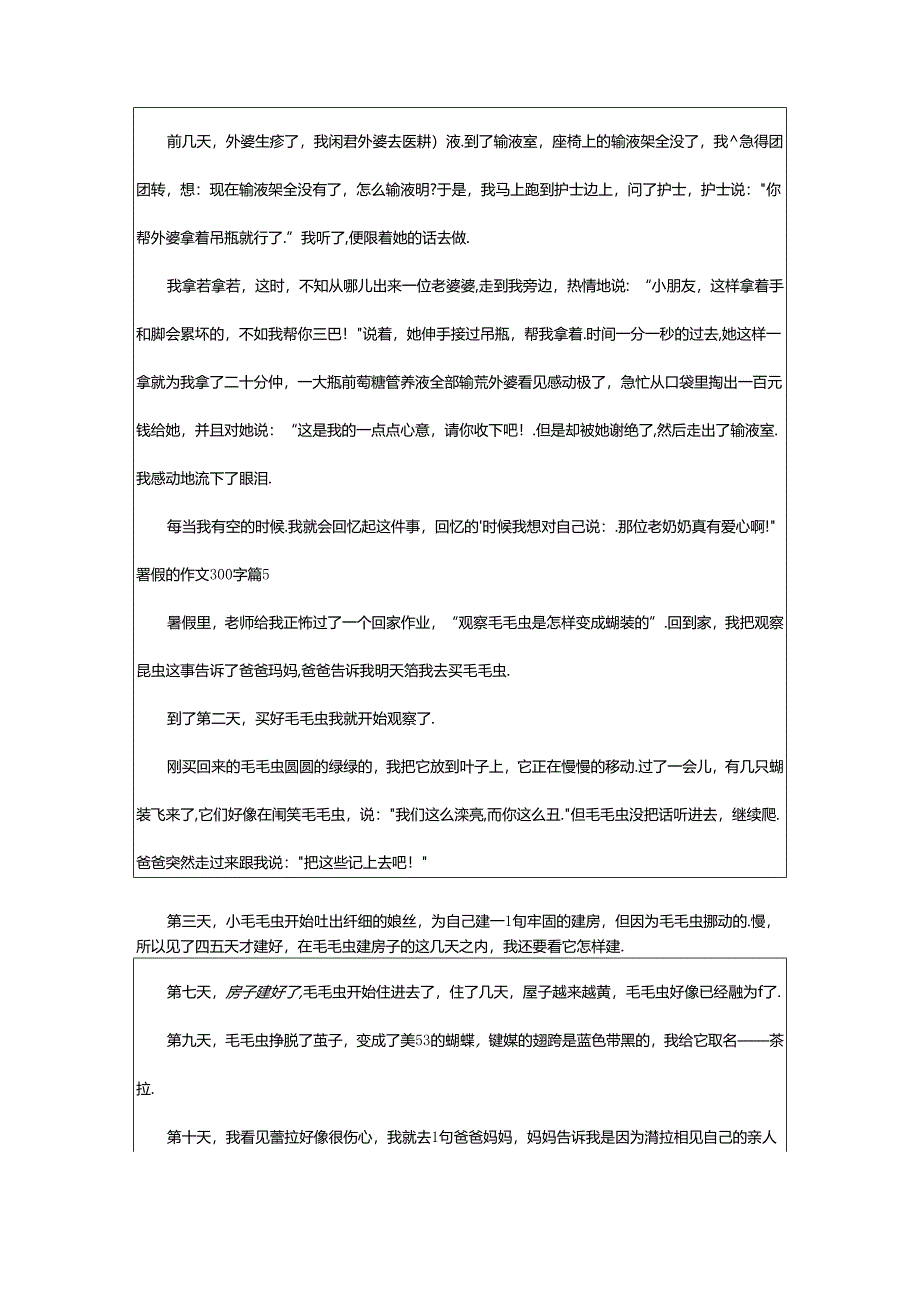2024年（经典）暑假的作文300字9篇.docx_第3页
