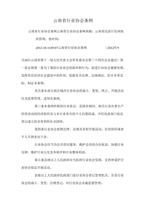 云南省行业协会条例.docx