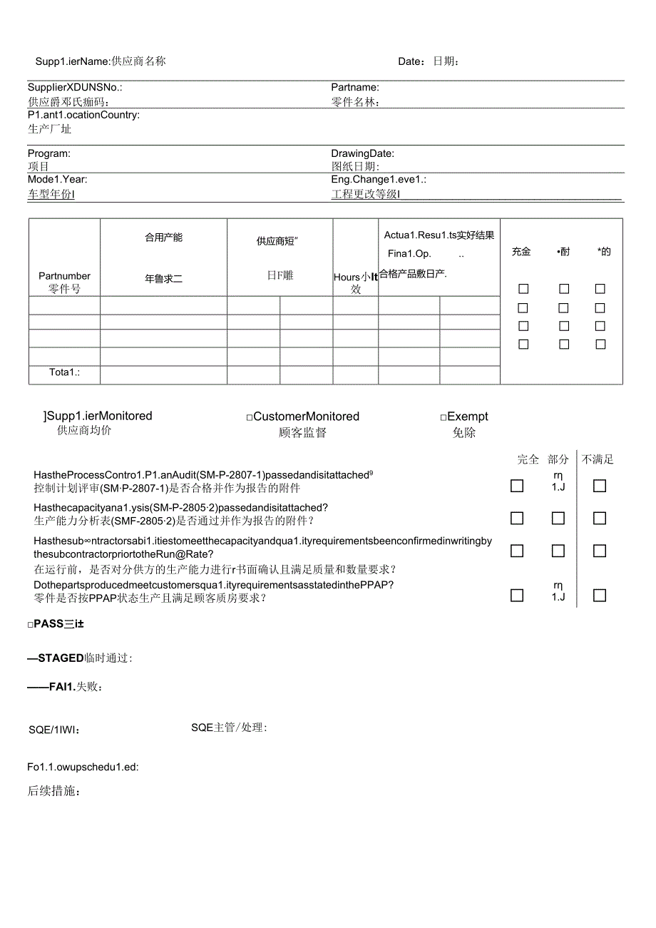 供应商产能总结表.docx_第1页