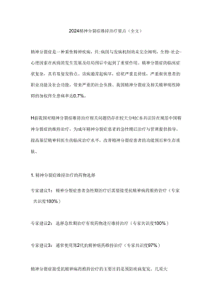 2024精神分裂症维持治疗要点（全文）.docx