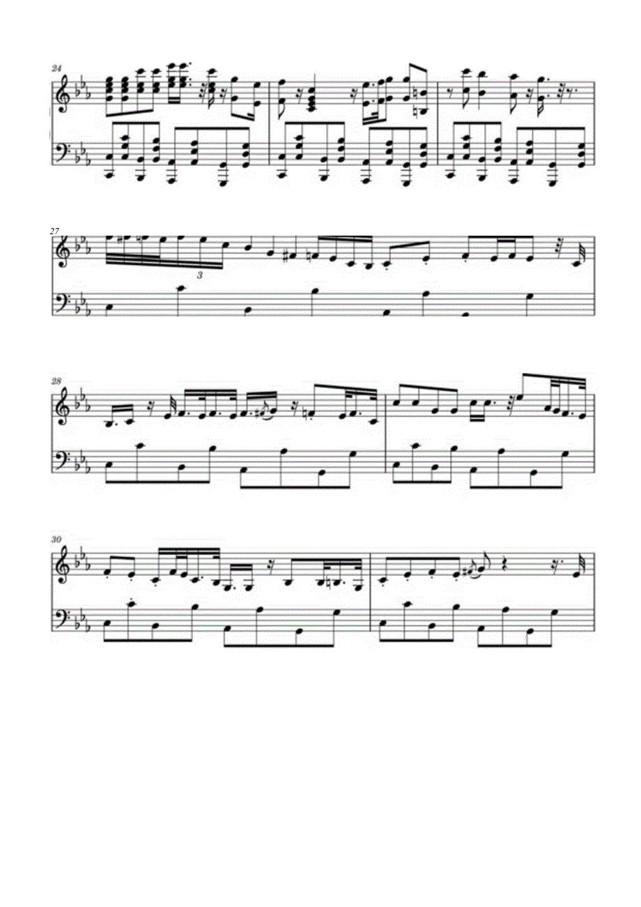 Hit The Road Jack 改编版 高清钢琴谱五线谱.docx_第3页