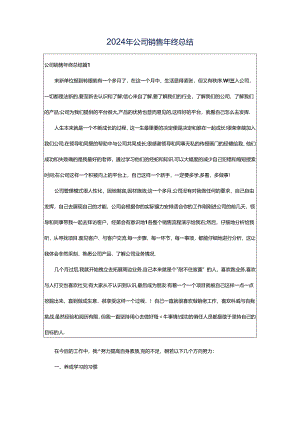2024年公司销售年终总结.docx