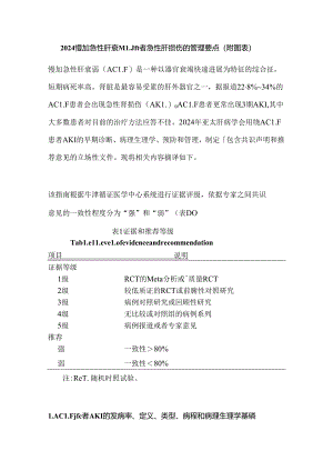 2024慢加急性肝衰竭患者急性肾损伤的管理要点（附图表）.docx
