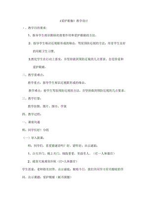 保护眼睛教案.docx