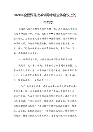 2024年全面深化改革领导小组全体会议上的讲话范文.docx