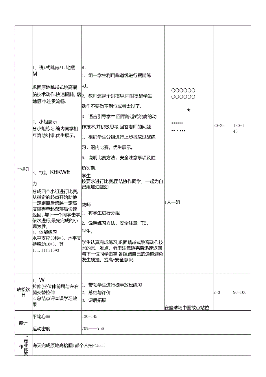 体育6年级 2田径-跨越式跳高 大单元课时教案.docx_第2页