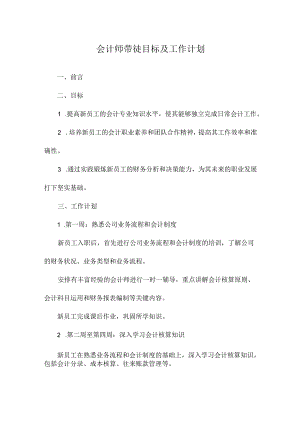 会计师带徒目标及工作计划.docx