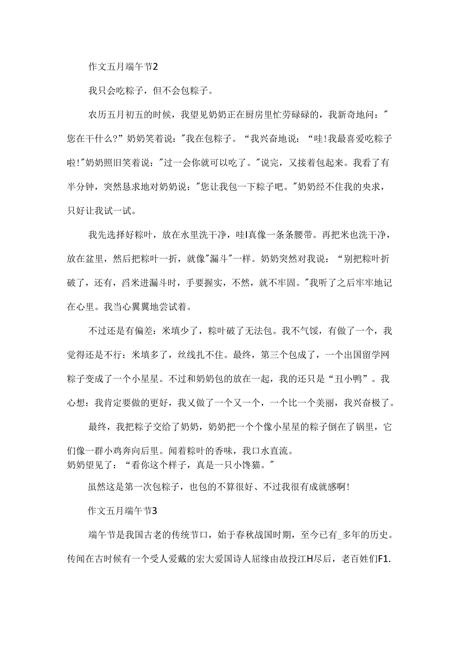 五月端午节作文400字5篇.docx_第2页
