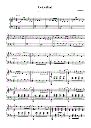 Celestial（宝可梦 朱·紫 片尾曲） 高清钢琴谱五线谱.docx