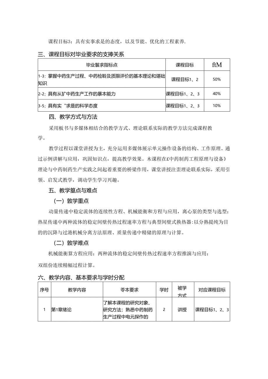 2523S02056-中药制药工程原理与设备J25中医学院 2023版人才培养方案课程教学大纲.docx_第2页