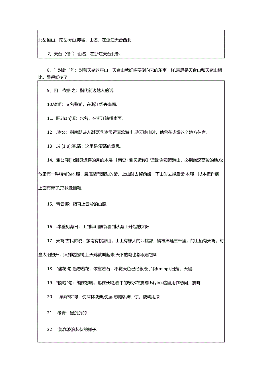 2024年《梦游天姥吟留别》李白古诗原文翻译及鉴赏.docx_第3页