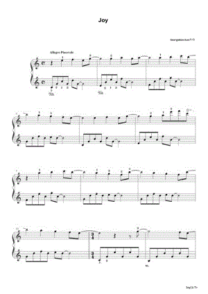 George Winston-JOY 高清钢琴谱五线谱.docx