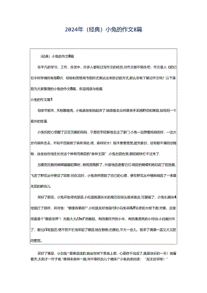 2024年（经典）小兔的作文8篇.docx