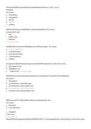 ERP英文选择题.docx