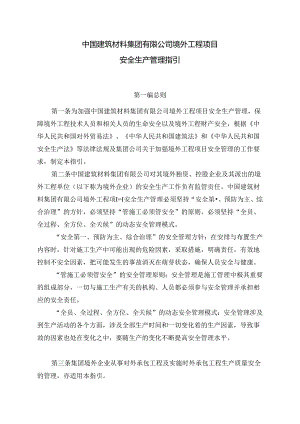 中建材集团有限公司境外工程项目安全生产管理指引.docx