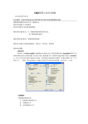 CAD制图上机实训实训13绘图系统配置.docx
