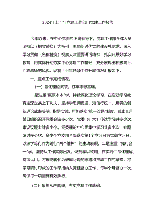 2024年上半年党建工作部门党建工作报告.docx