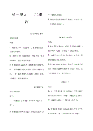 五年级下册科学作业题.docx