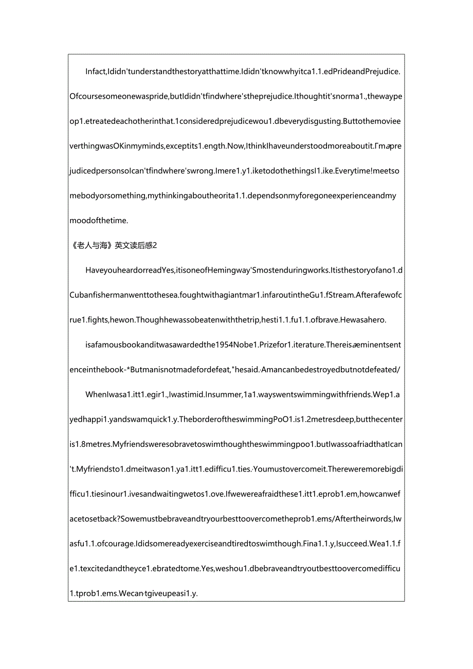 2024年《老人与海》英文读后感(集锦篇).docx_第2页